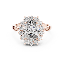 Timeless Grace Oval-Cut Halo Diamond Engagement Ring