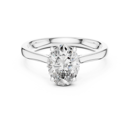 Radiant Bloom Oval-Cut Diamond Four Prong Ring