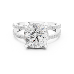 The Twin Halo Majesty Side Diamond Engagement Ring