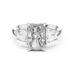 The Aurora Radiant Three-Stone Ring