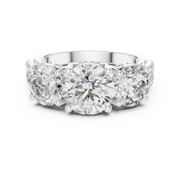 Infinite Devotion Round-Cut Three Stone Diamond Ring