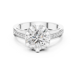 Ever Radiant Round Six Prong Diamond Engagement Ring
