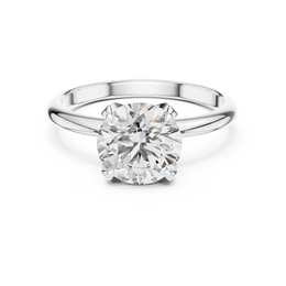 Round-Cut Solitaire Four Prong Diamond Setting Ring