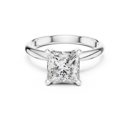 Princess Solitaire Four Prong Diamond Setting Ring