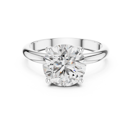 Round Solitaire Four Prong Diamond Setting Ring