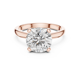 Round Solitaire Four Prong Diamond Setting Ring