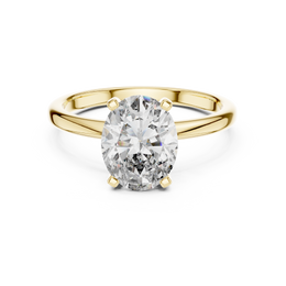 Oval Classy Solitaire Four Prong Diamond Setting Ring