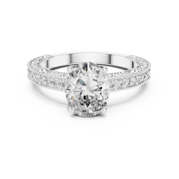 Victorian Whisper Oval Halo Band