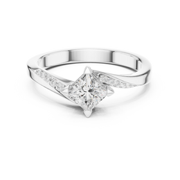 Princess-Cut Diamond Crisscross Ring