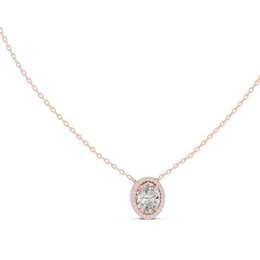 Elegant Everyday Halo Necklace with Italian Chain