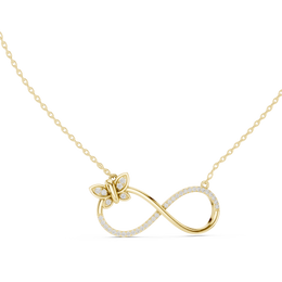 Butterfly Inspired Infinity Diamond Pendant