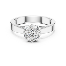Round Solitaire Ring with Eight Prong Setting _ Sample