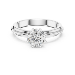 Round-Cut Solitaire Eight Prong Diamond Setting