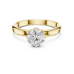 Round-Cut Solitaire Four Prong Diamond Setting