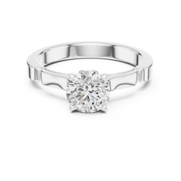Round-Cut Solitaire Four Prong Diamond Setting