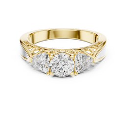 Timeless Unity Diamond Masterpiece With Side Stone