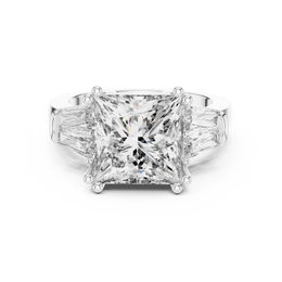 Dazzling Symphony Princess-Cut Diamond Three Stone Ring