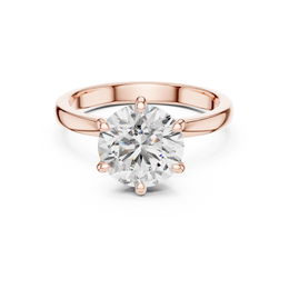 Eternal Round Bloom Halo Six Prong Setting Diamond Ring