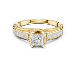 Royal Elegance Ring with Princess Cut Diamond