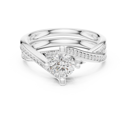 Eternal Embrace Solitaire Ring With Round Diamond