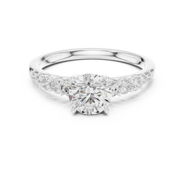 Aurora Promise Ring Four Prong with Round Diamond