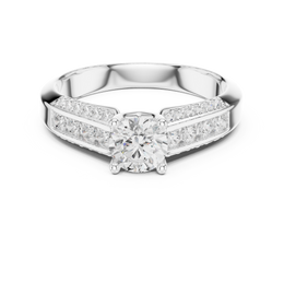 Forever Gleam Ring with Round Diamond & Channel Setting
