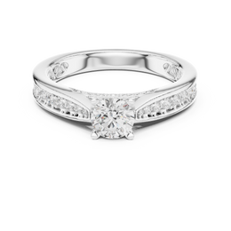 Lumina Split Shank Ring with Side Round Diamond