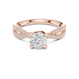 Serenity Knot Ring with Round Diamond