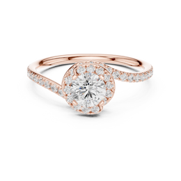 Eternal Halo Twisted Round Ring