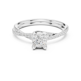 Seraphine Twist Ring with Round Diamond