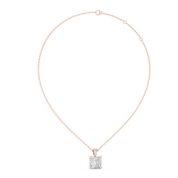 Princess Royal Solitaire Pendant With Italian Chain